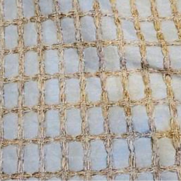 Pier 1 Jute Waffle Smoke Blue Curtain Panels - Picture 5 of 7